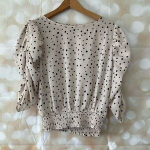 Paper Crane Cream and Black Top